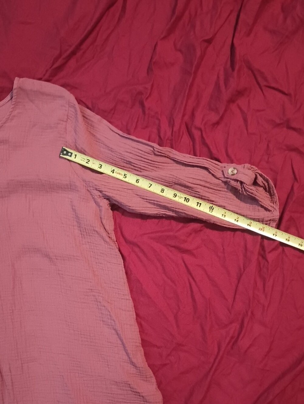 Coldwater Creek Dusty Rose Layered Asymmetrical Button-Front Tunic Woman Size XL - Picture 6 of 9